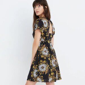Madewell Open-Back Mini Dress in Painted Blooms 2